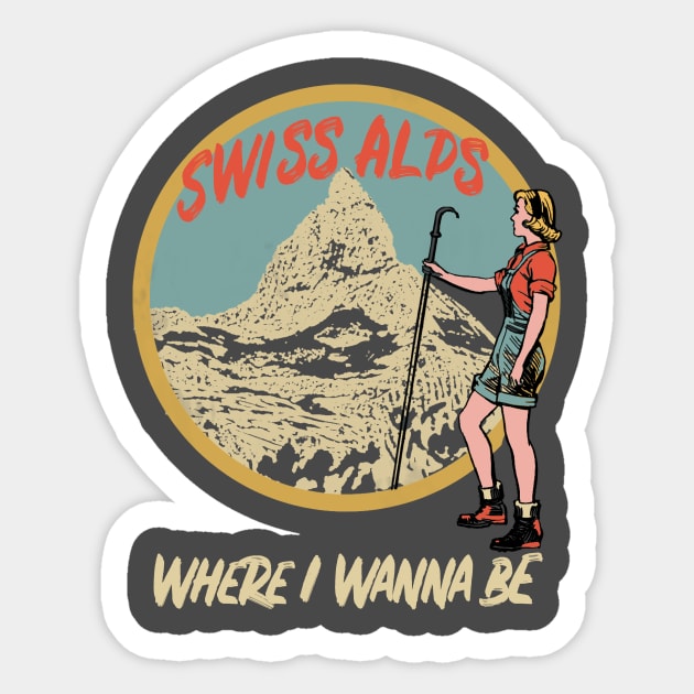 Swiss Alps Sticker by hardcore repertoire